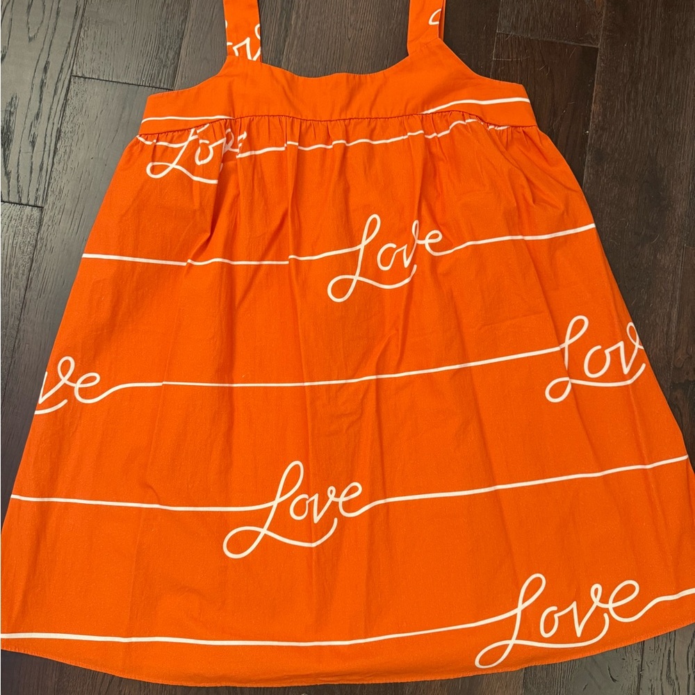 Orange Love Print Dress 🧡